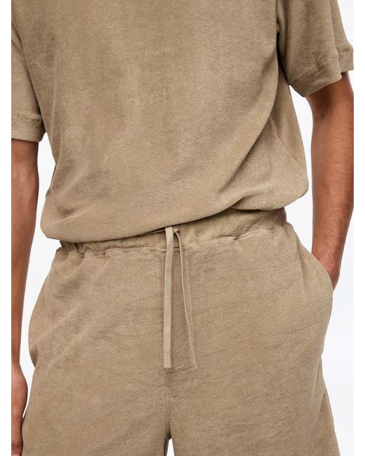 ARKET Natural Cotton Towelling Shorts for men