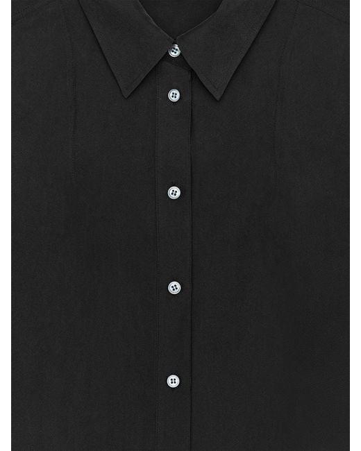 ARKET Black Fitted Silk Shirt