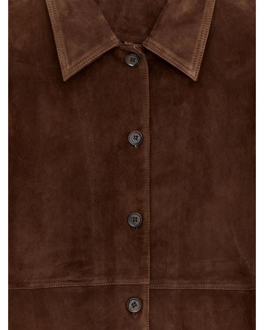 ARKET Brown Suede Shirt