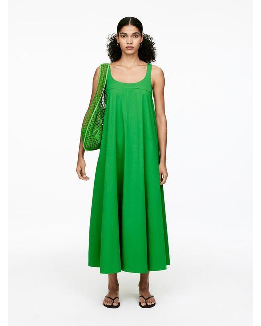 ARKET Green Baumwoll-Maxikleid