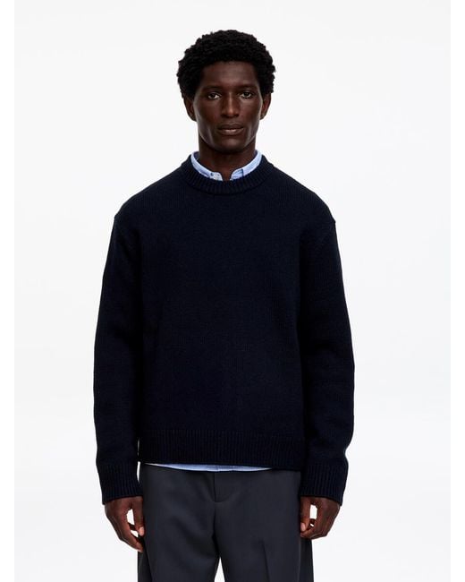 ARKET Blue Heavy Knit Wool Jumper for men