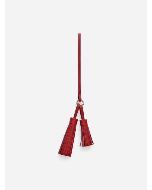 ARKET White Leather Keyring