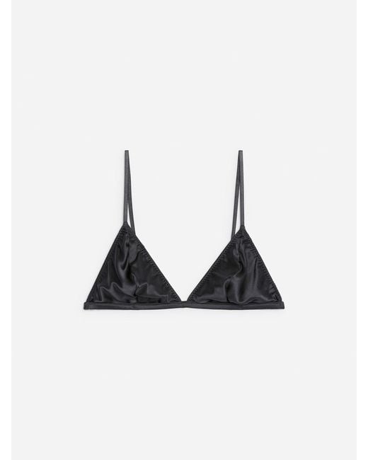 ARKET Black Silk Soft Bra