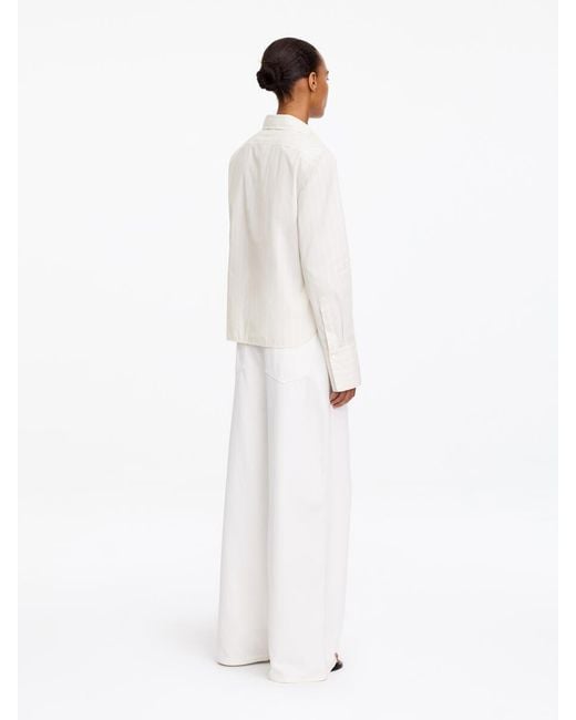 ARKET White Cotton Tuxedo Shirt