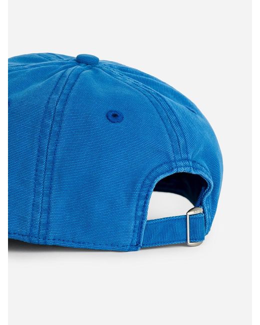 ARKET Blue Washed Cotton Canvas Cap for men