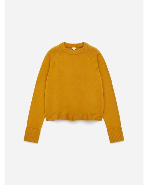 ARKET Orange Folded Sleeve Wool Jumper