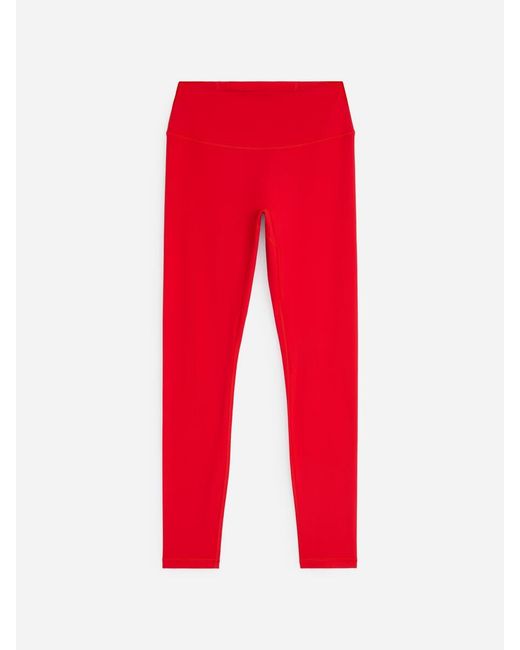 ARKET Red Soft Active Leggings