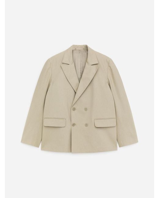 ARKET Natural Double-Breasted Blazer for men