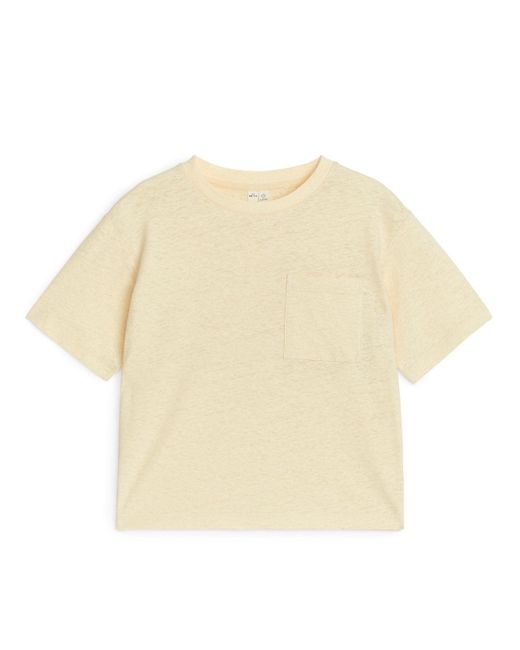ARKET Natural Loose Fit Linen Blend T-shirt