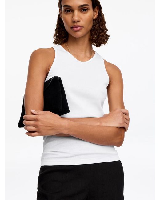 ARKET White Ribbed Tank Top