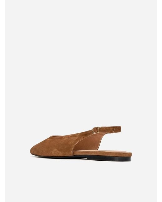 ARKET Blue Suede Slingback Flats