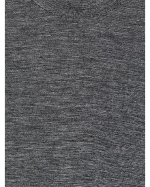ARKET Gray Roll-Neck Wool Top