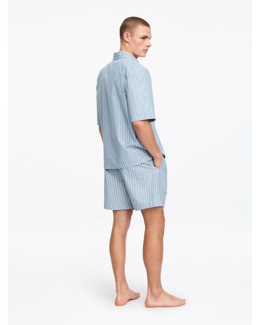 ARKET Blue Poplin Pyjama Shirt for men