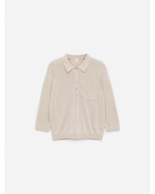 ARKET White Knitted Polo Shirt