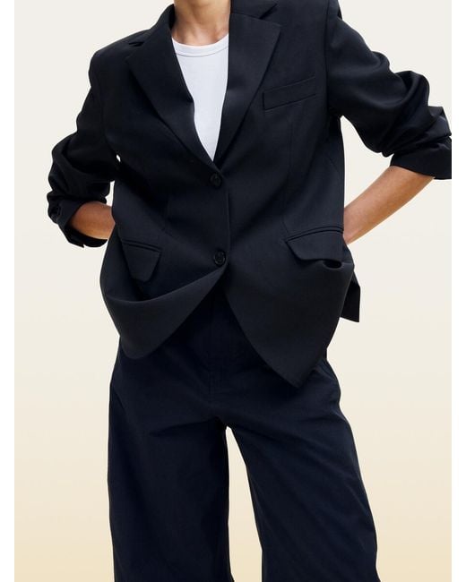 ARKET Blue Wool-Blend Blazer