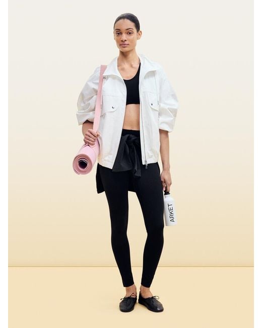 ARKET White Utility Drawstring Jacket