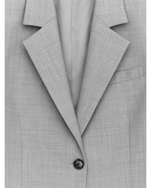 ARKET Gray Cropped Blazer