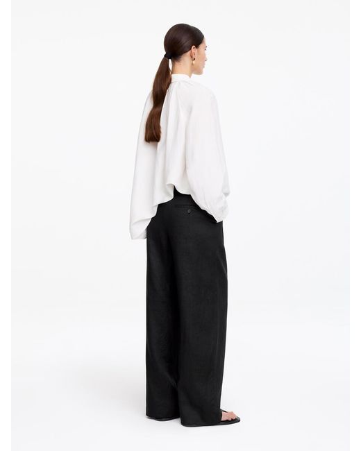 ARKET White Tailored Linen Trousers