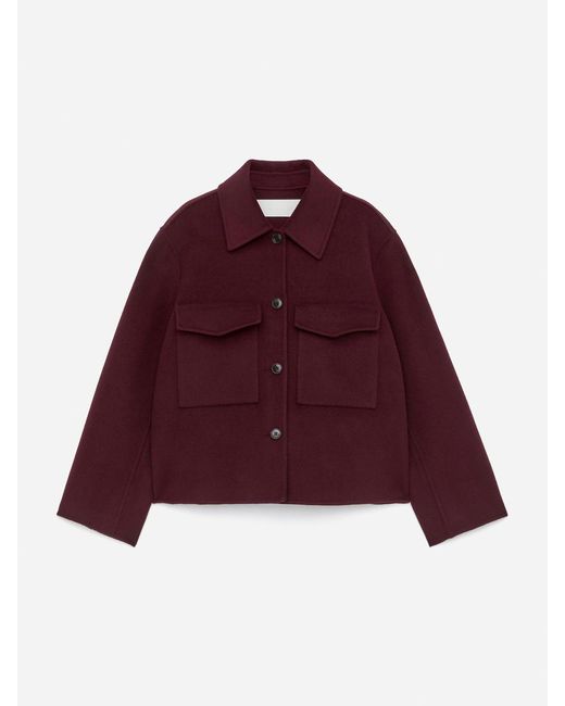 ARKET Red Double-Face Wool Overshirt