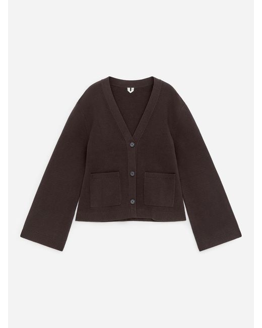 ARKET Black Cotton Cardigan