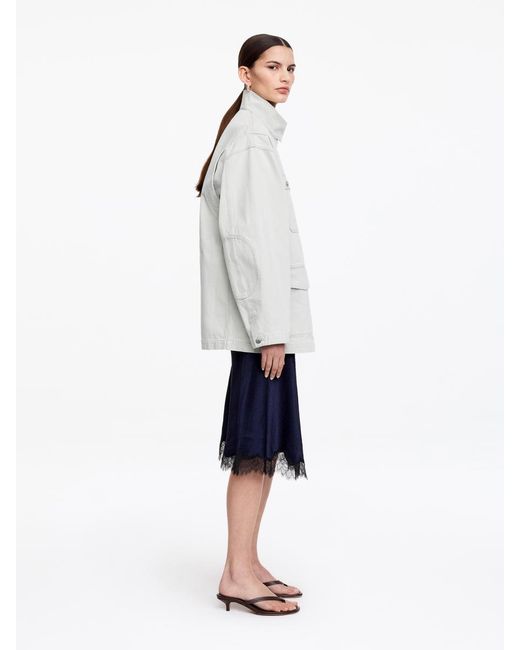 ARKET White Funnel-Neck Jacket