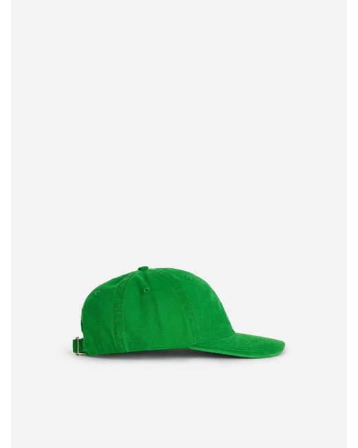 ARKET Green Washed Cotton Canvas Cap for men