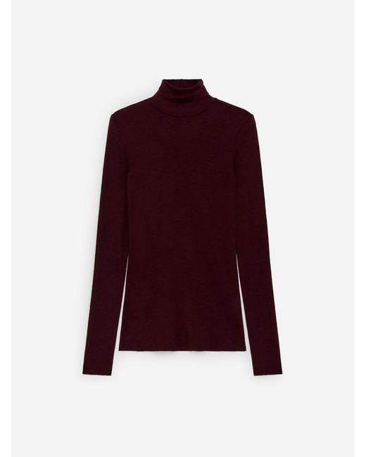 ARKET Red Roll-Neck Wool Top