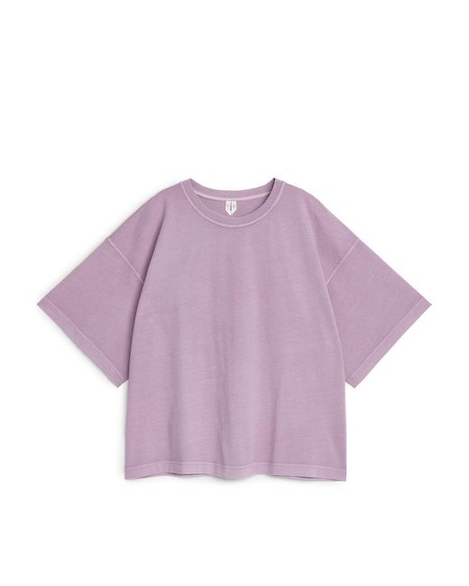 ARKET Purple T-Shirt Aus Baumwolle