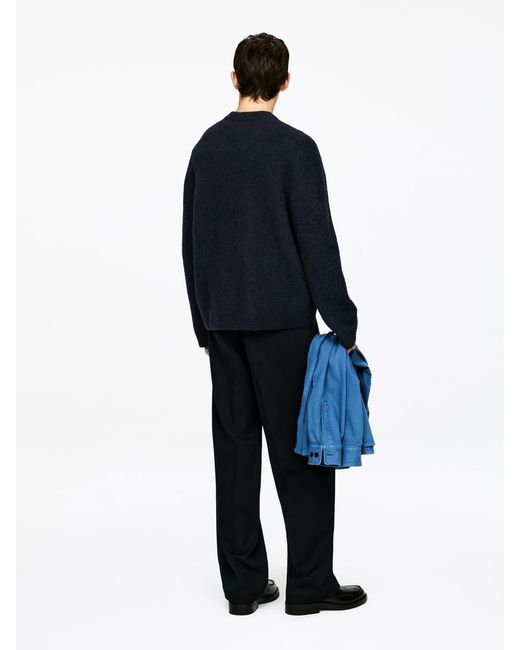 ARKET Blue Relaxed Alpaca Wool Blend Jumper for men