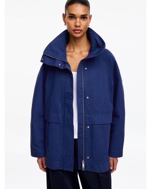 ARKET Blue Cotton Workwear Jacket