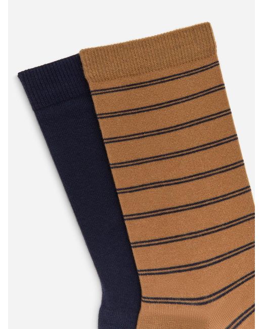 ARKET Blue Cotton Socks Set Of 2