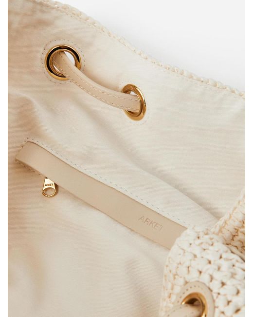 ARKET White Strohtasche