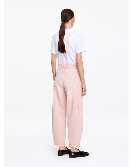 ARKET Pink Bloom Barrel Jeans