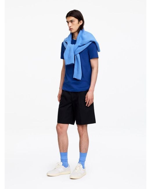 ARKET Blue 170 Gsm Regular T-Shirt for men