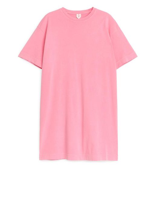 ARKET Pink Oversize-T-Shirt-Kleid