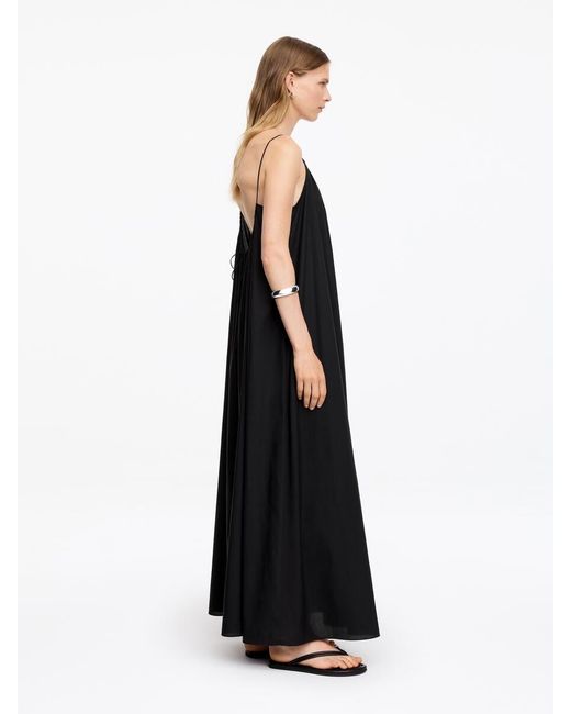 ARKET Black Lyocell Cotton Beach Dress