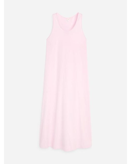 ARKET Pink Twisted Back Maxi Dress