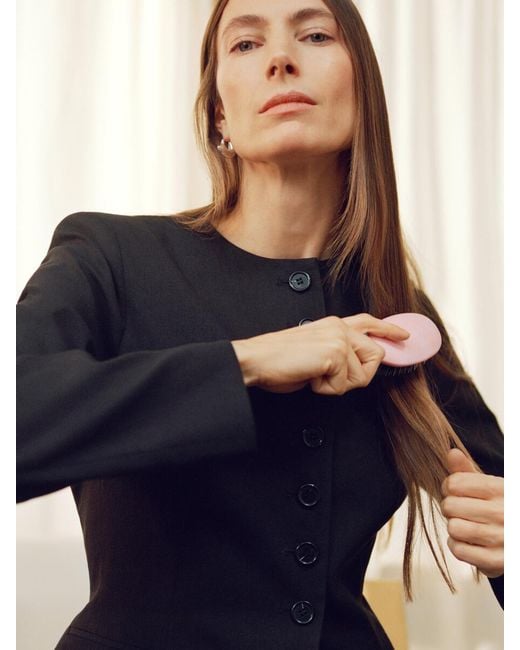 ARKET Black Linen-Blend Blazer
