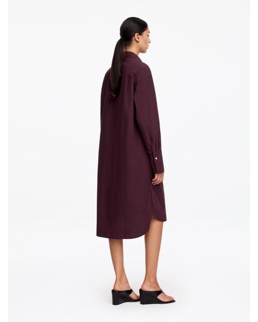 ARKET Purple Cotton Shirt Dress