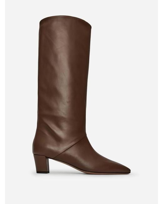ARKET Black Mid-Calf Leather Boots