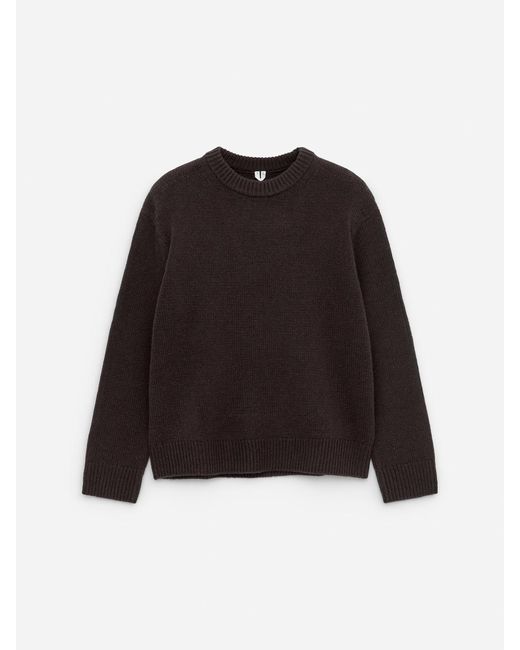ARKET Black Heavy Knit Wool Jumper for men