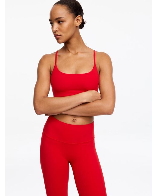 ARKET Red Soft Active Leggings