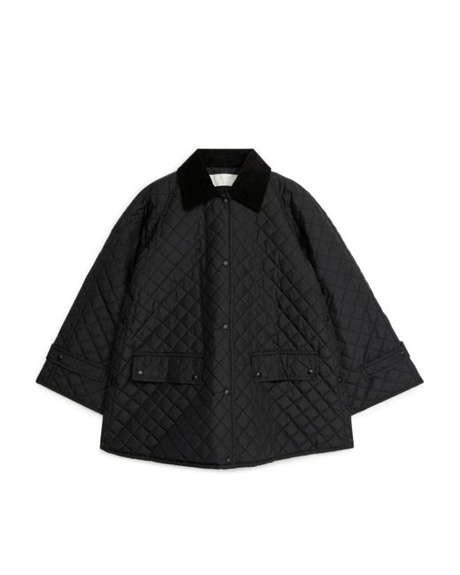ARKET Black Quilted Jacket