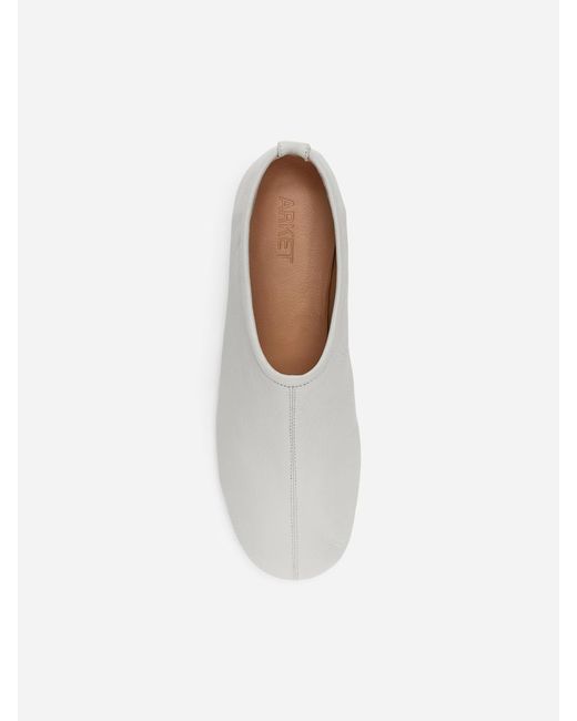 ARKET Blue Leather Ballet Flats
