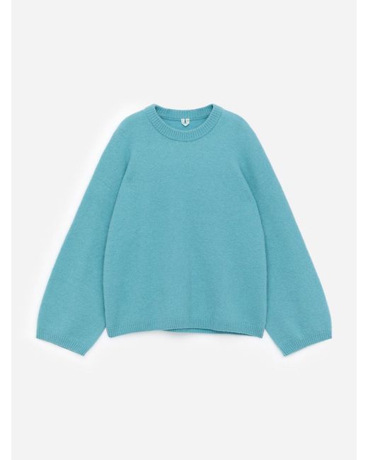 ARKET Blue Alpaca-Wool Blend Jumper