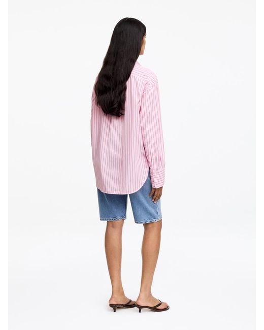 ARKET Pink Relaxed-Fit Poplin Shirt