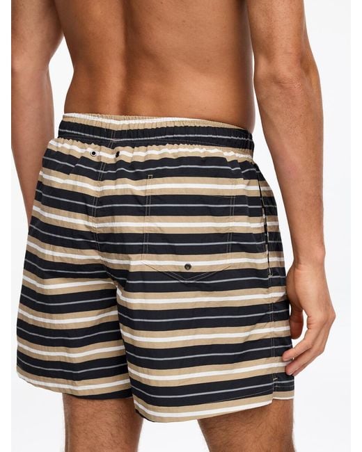 ARKET Black Allover-Printed Swim Shorts for men