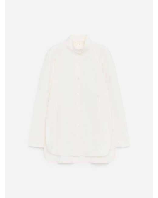ARKET White Relaxed Stand-Collar Shirt