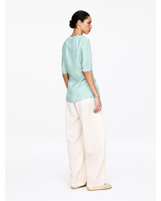 ARKET Blue Drawstring Top