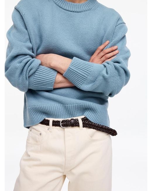 ARKET Blue Heavy Knit Wool Jumper for men